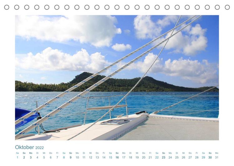 Produktbild: Katamaran-Tour &ndash; Lagunen der S&uuml;dsee (Tischkalender 2022 DIN A5 quer)