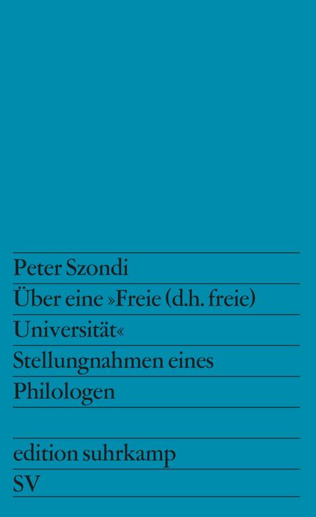 Produktbild: &Uuml;ber eine &raquo;Freie (d.h. freie) Universit&auml;t&laquo;