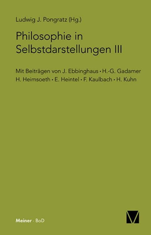 Produktbild: Philosophie in Selbstdarstellungen III