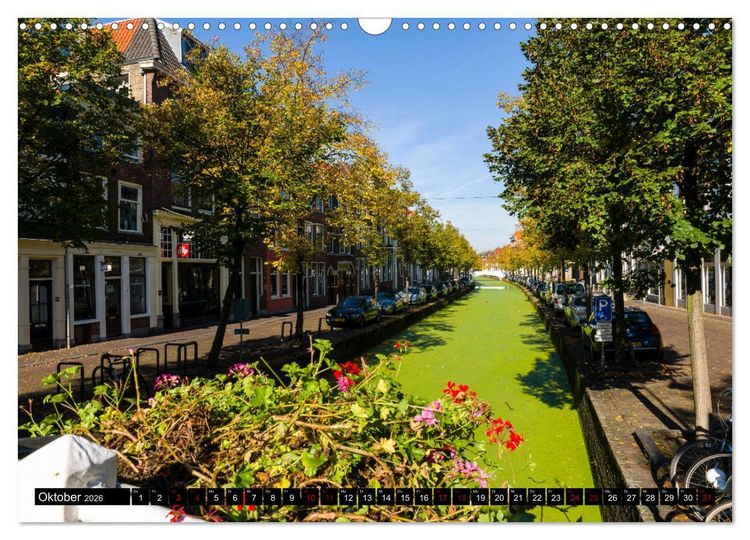 Produktbild: Zauberhaftes Delft - Perle der Niederlande (Wandkalender 2026 DIN A3 quer), CALVENDO Monatskalender