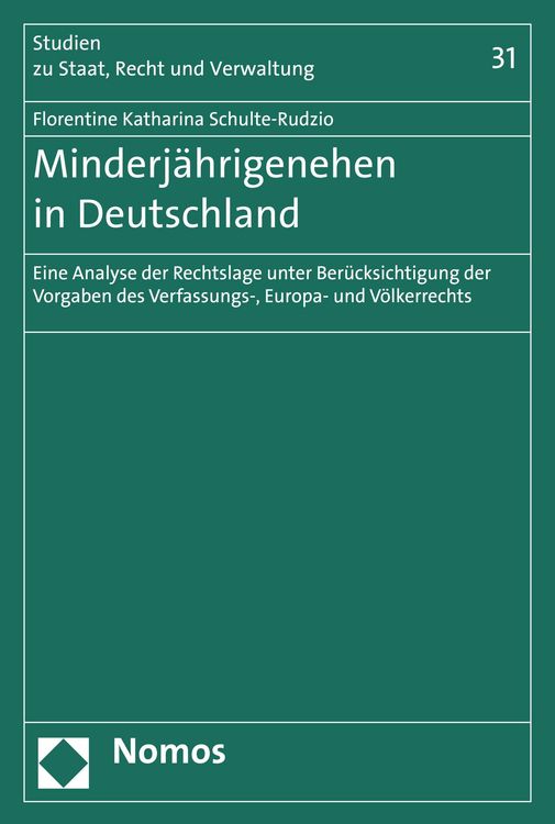 Produktbild: Minderj&auml;hrigenehen in Deutschland