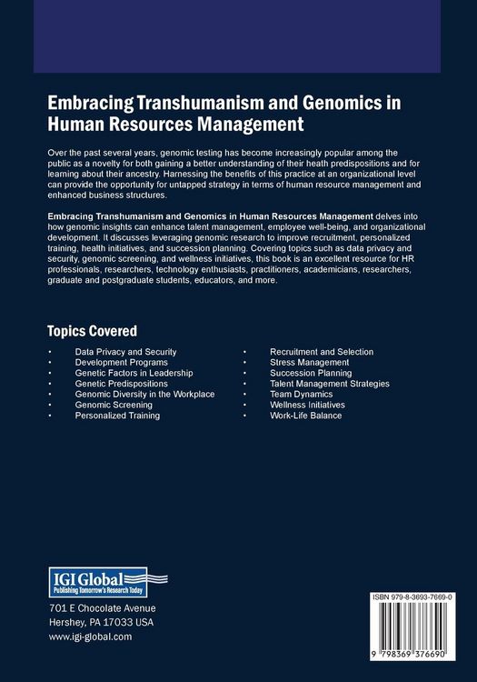 Produktbild: Embracing Transhumanism and Genomics in Human Resources Management
