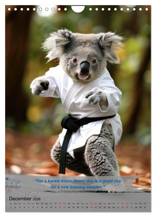 Produktbild: Great fun with animal karate fighters (Wall Calendar 2026 DIN A4 portrait), CALVENDO 12 Month Wall Calendar