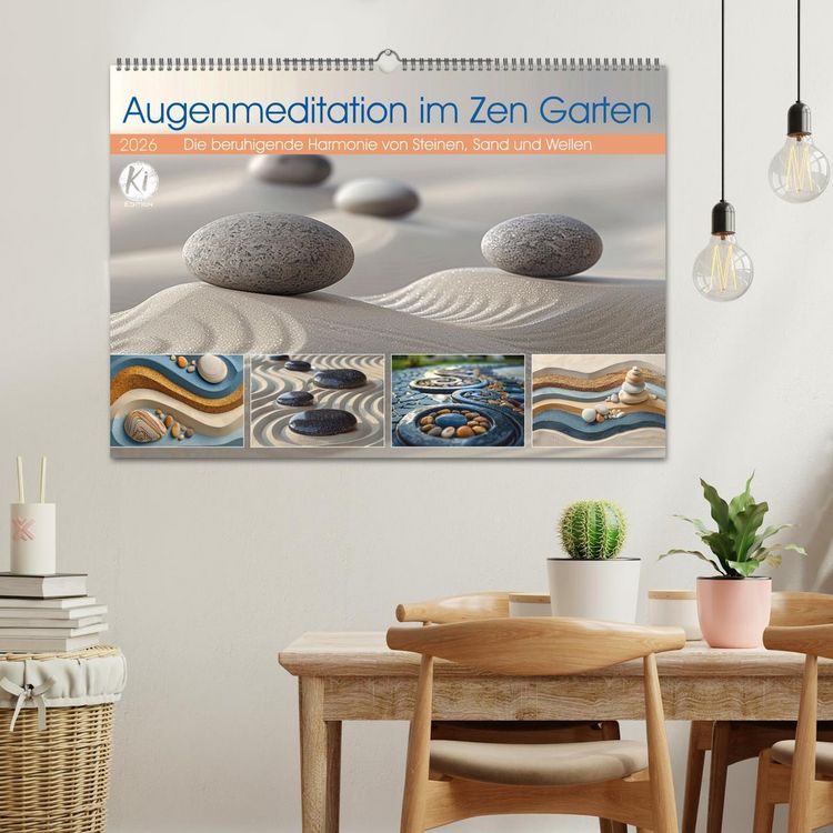 Produktbild: Augenmeditation im Zen Garten (Wandkalender 2026 DIN A2 quer), CALVENDO Monatskalender