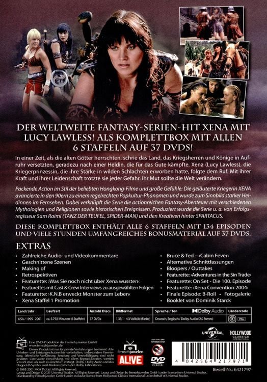 Produktbild: Xena - Die Kriegerprinzessin - Die komplette Serie (Alle 6 Staffeln) (Fernsehjuwelen) [37 DVDs]