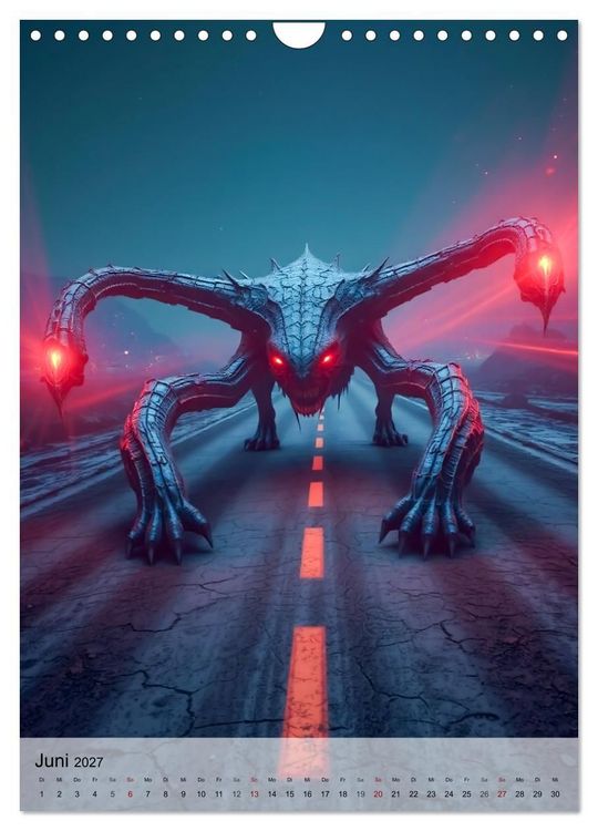 Produktbild: Kreaturen der Dunkelheit - Urbane Horror Mythen (Wandkalender 2027 DIN A4 hoch), CALVENDO Monatskalender