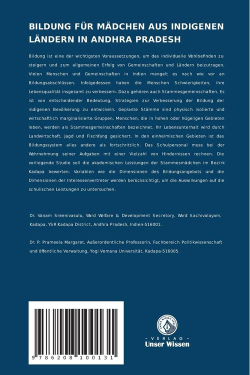 Produktbild: Bildung f&uuml;r M&auml;dchen Aus Indigenen L&auml;ndern in Andhra Pradesh