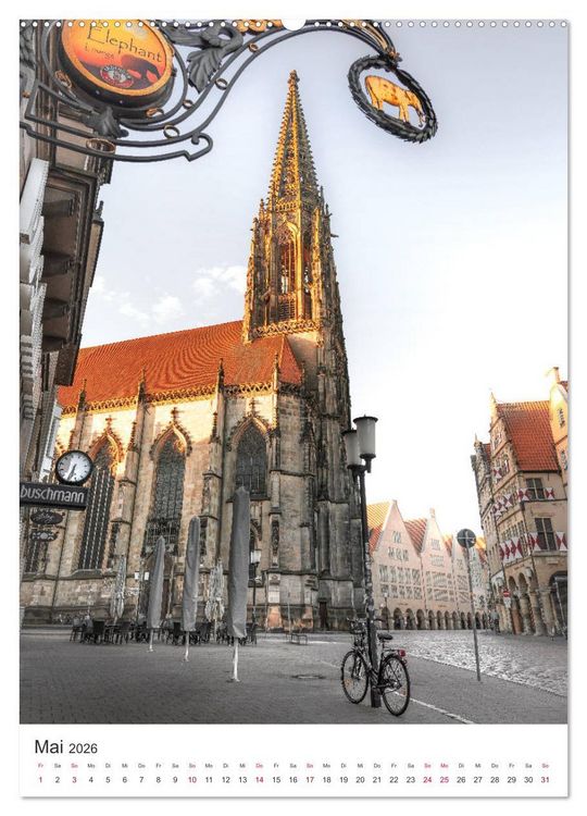Produktbild: M&uuml;nster - Stadt und Natur (Wandkalender 2026 DIN A2 hoch), CALVENDO Monatskalender
