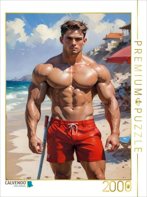 Produktbild: CALVENDO Puzzle Der Rettungsschwimmer | 2000 Teile Lege-Gr&ouml;&szlig;e 90x67cm Foto-Puzzle f&uuml;r gl&uuml;ckliche Stunden
