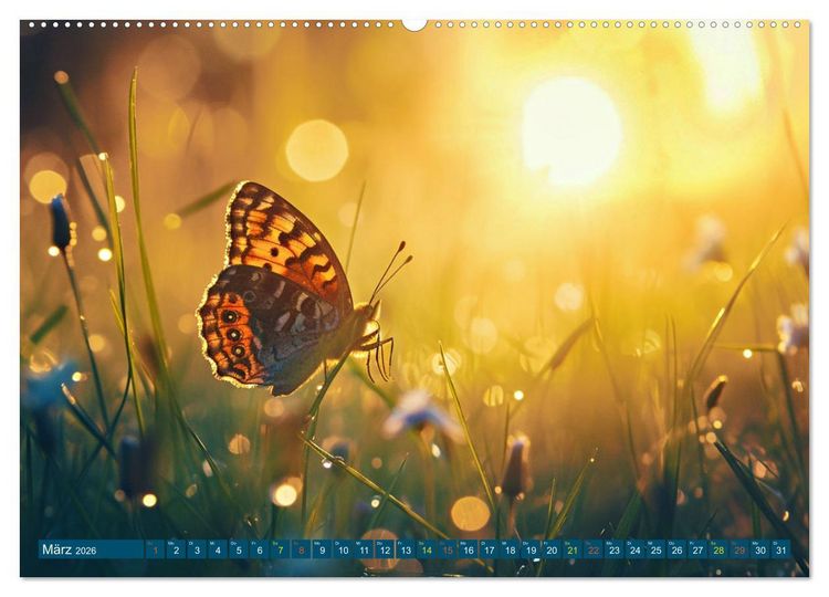 Produktbild: Filigrane Leichtigkeit - Schmetterlinge (Wandkalender 2026 DIN A2 quer), CALVENDO Monatskalender