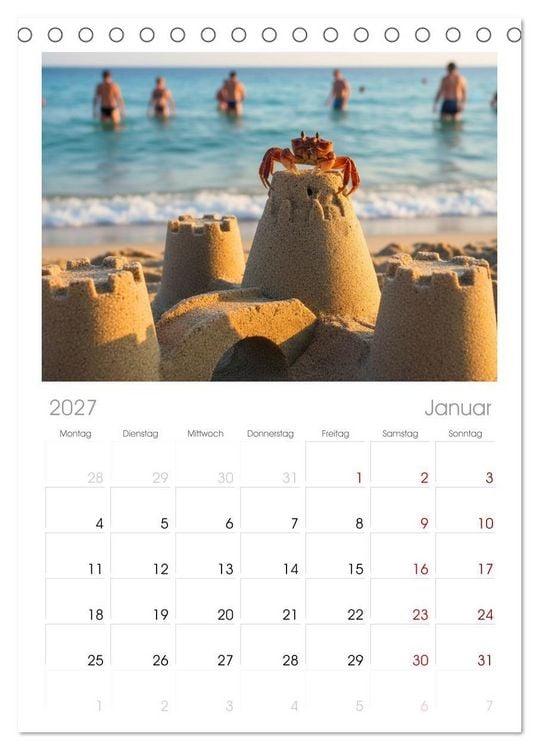 Produktbild: Tischplaner 2027 - Ideen in den Sand gesetzt (A5 Tischkalender zum Aufstellen) CALVENDO
