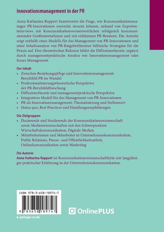 Produktbild: Innovationsmanagement in der PR