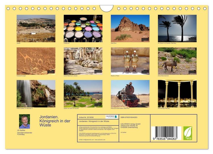 Produktbild: Jordanien. K&ouml;nigreich in der W&uuml;ste (Wandkalender 2026 DIN A4 quer), CALVENDO Monatskalender