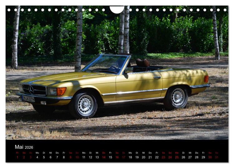 Produktbild: Mercedes SL W107 - zeitlose Eleganz (Wandkalender 2026 DIN A4 quer), CALVENDO Monatskalender