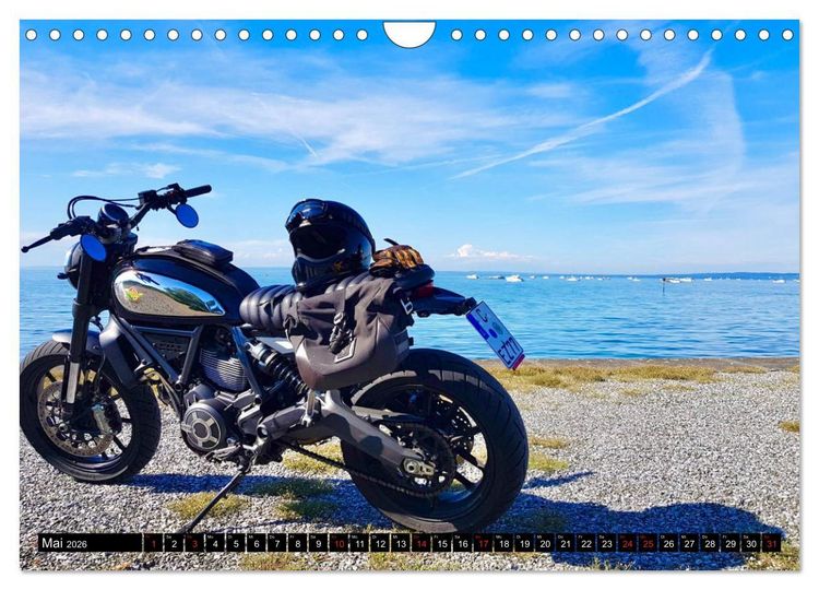 Produktbild: Scrambler Motorr&auml;der Individuell - Stylisch - Abenteuerlich (Wandkalender 2026 DIN A4 quer), CALVENDO Monatskalender