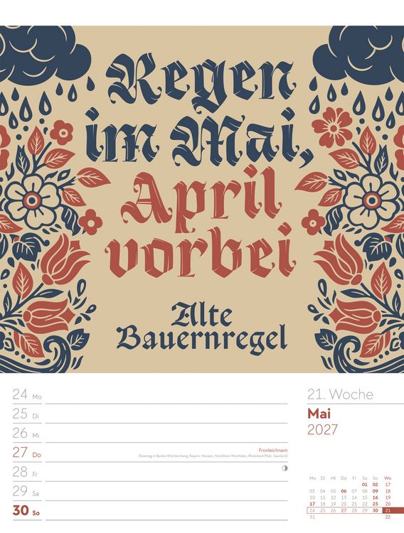 Produktbild: Klartext Spr&uuml;chekalender Wochenplaner 2027