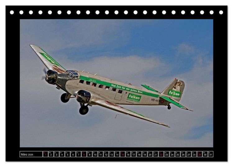 Produktbild: JU-AIR Ju-52 (Tischkalender 2026 DIN A5 quer), CALVENDO Monatskalender
