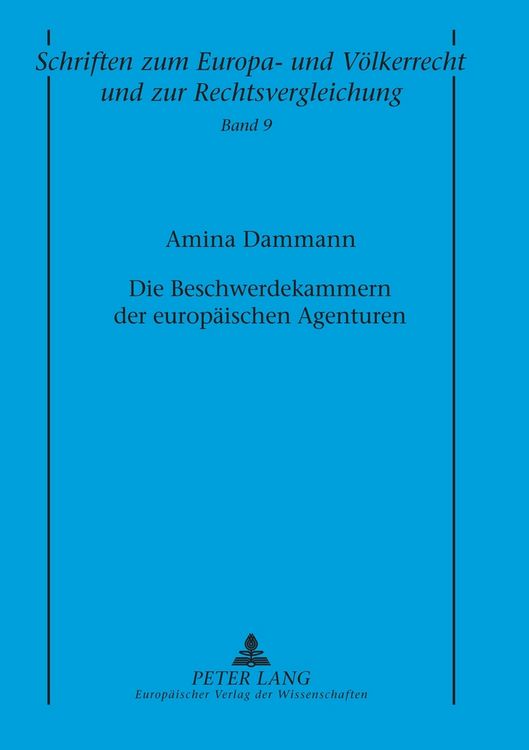 Produktbild: Die Beschwerdekammern der europ&auml;ischen Agenturen