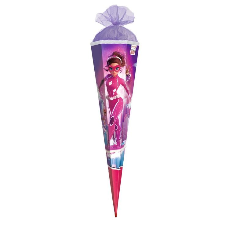 Produktbild: Motivschult&uuml;te 85 cm, Agentin Laura, Folie, Glitzerborte