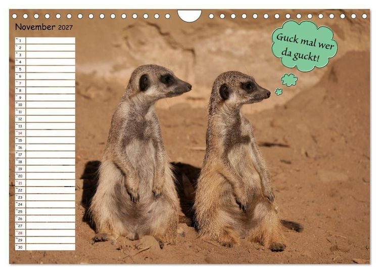 Produktbild: Wenn Tiere Sprechen k&ouml;nnten! Der lustige Spr&uuml;che Geburtstagskalender (Wandkalender 2027 DIN A4 quer), CALVENDO Monatskalender