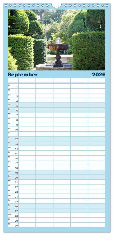 Produktbild: Familienplaner 2026 - Sch&ouml;ne Wasserspiele mit 5 Spalten (Wandkalender, 21 x 45 cm) CALVENDO