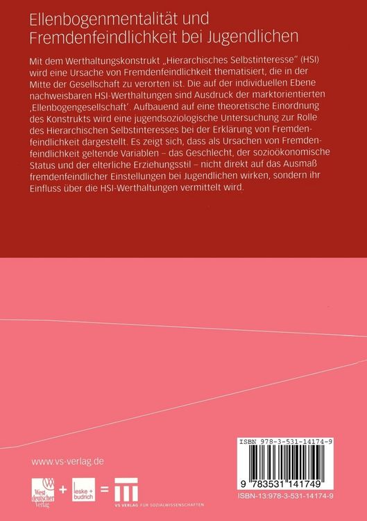 Produktbild: Ellenbogenmentalit&auml;t und Fremdenfeindlichkeit bei Jugendlichen