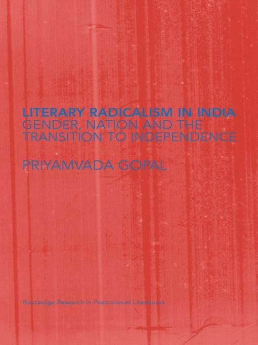 Produktbild: Literary Radicalism in India