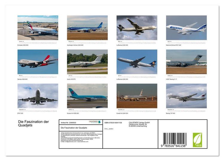 Produktbild: Die Faszination der Quadjets (Wandkalender 2026 DIN A4 quer), CALVENDO Monatskalender