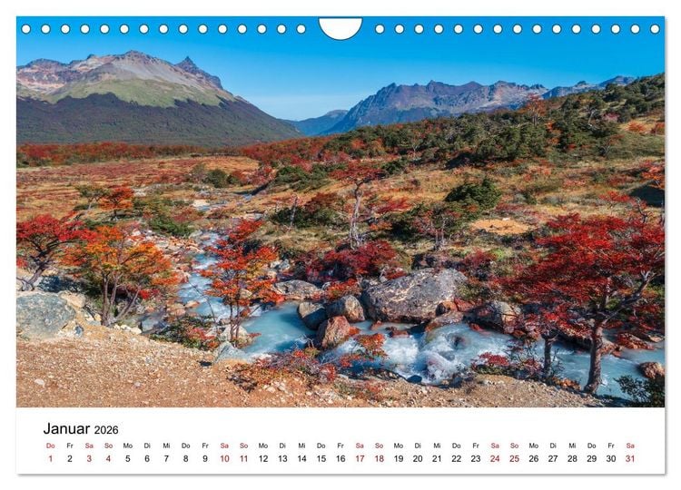 Produktbild: Patagonien, Tierra del Fuego: Am Rand der Welt (Wandkalender 2026 DIN A4 quer), CALVENDO Monatskalender