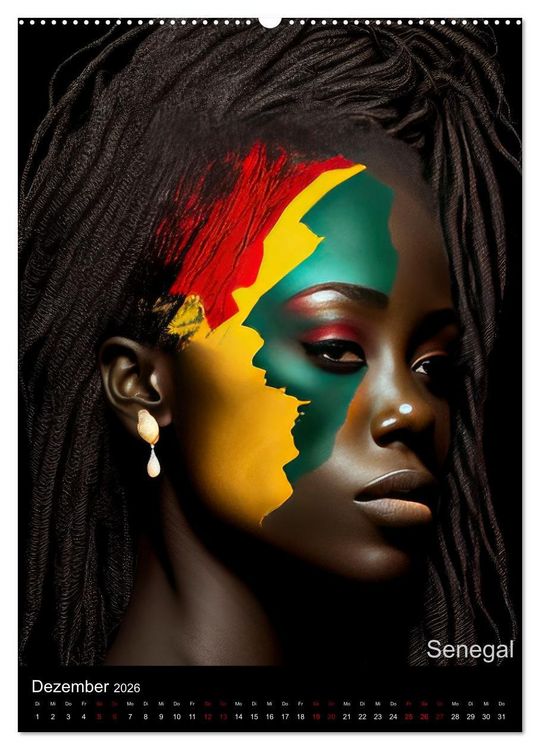 Produktbild: Afrikanische Sch&ouml;nheiten (Wandkalender 2026 DIN A2 hoch), CALVENDO Monatskalender