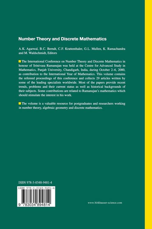 Produktbild: Number Theory and Discrete Mathematics