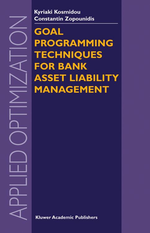 Produktbild: Goal Programming Techniques for Bank Asset Liability Management