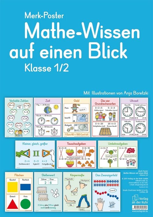 Produktbild: Mathe-Wissen auf einen Blick &ndash; Klasse 1/2