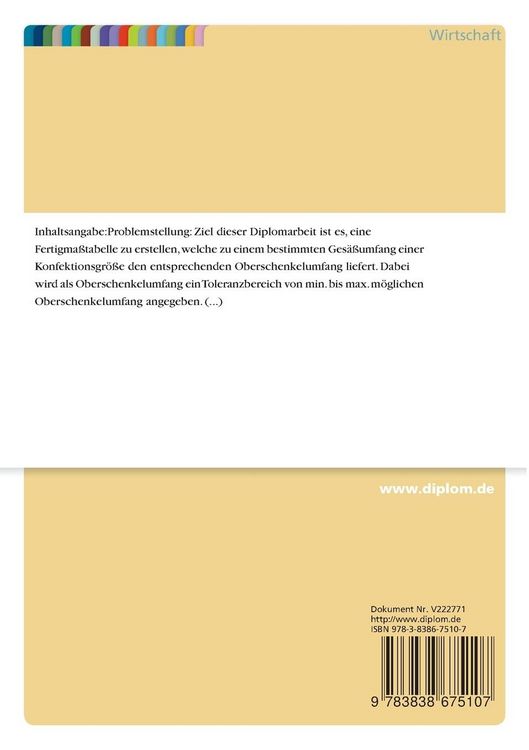 Produktbild: Eine Plausibilit&auml;tspr&uuml;fung f&uuml;r Hosenfertigungsma&szlig;tabellen