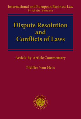 Produktbild: Dispute Resolution and Conflict of Laws