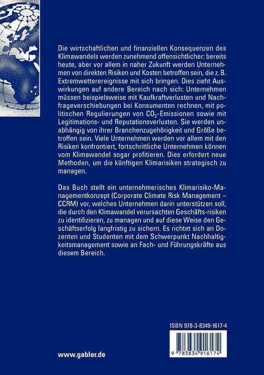 Produktbild: Unternehmensrisiko Klimawandel