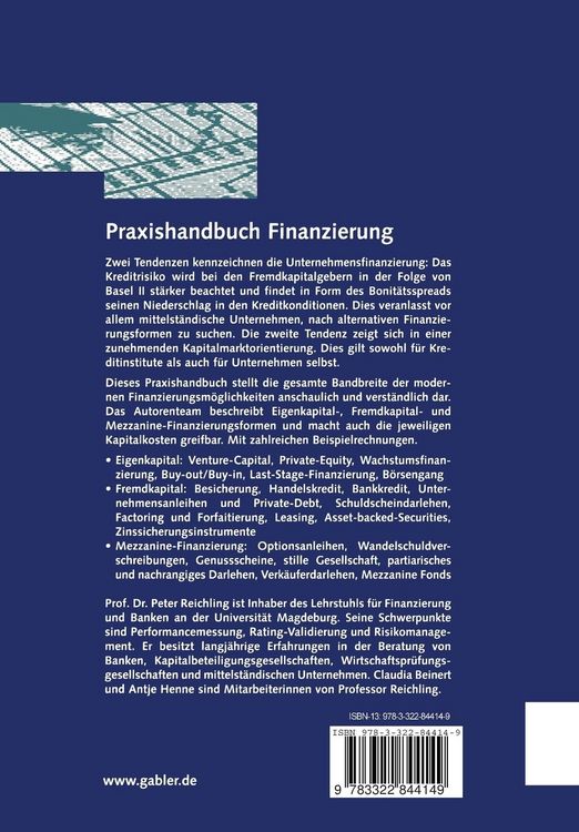Produktbild: Praxishandbuch Finanzierung