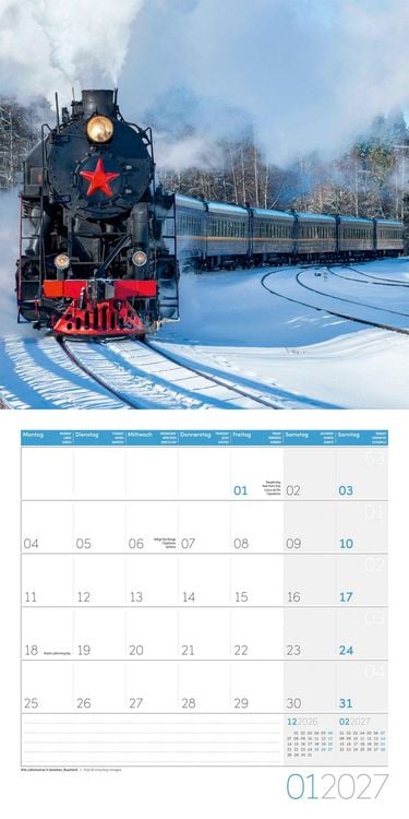 Produktbild: Lokomotiven Kalender 2027 - 30x30 - Art12