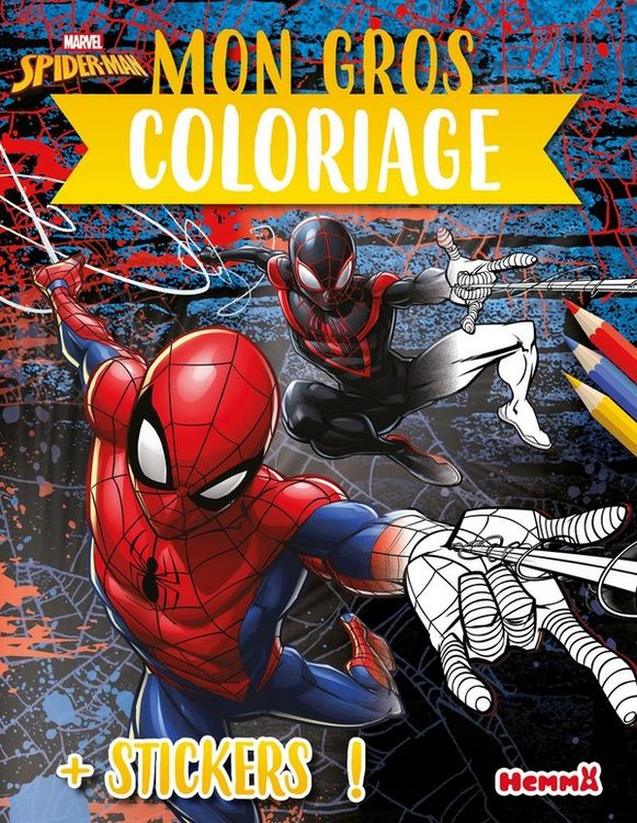 Produktbild: Mon gros coloriage + stickers ! : Marvel Spider-Man