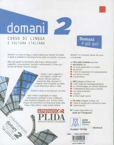 Produktbild: Domani 2.Kurs- und Arbeitsbuch + DVD-ROM + Audio-CD