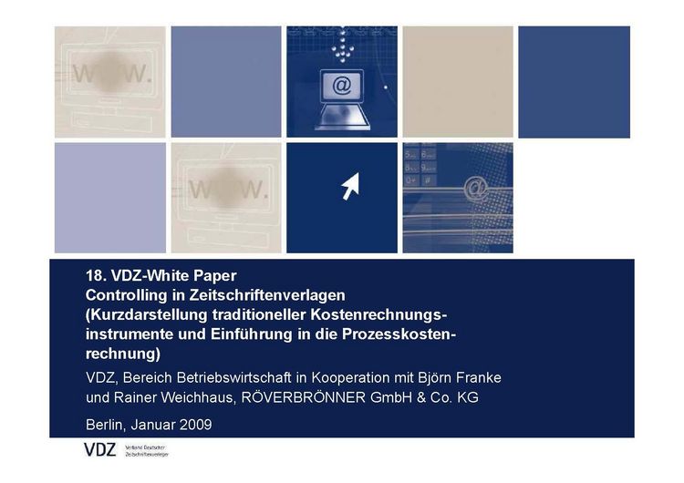 Produktbild: Controlling in Zeitschriftenverlagen (Kurzdarstellung traditioneller Kostenrechnungsinstrumente und Einf&uuml;hrung in die Prozesskostenrechnung)