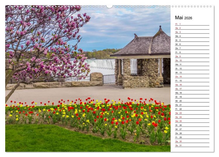 Produktbild: NIAGARAF&Auml;LLE Idyllische Impressionen bei Tag und Nacht (Wandkalender 2026 DIN A2 quer), CALVENDO Monatskalender