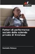 Produktbild: Fattori di performance sociale delle aziende private di Kinshasa