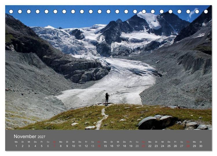 Produktbild: Wallis. Perle der Schweiz (Tischkalender 2027 DIN A5 quer), CALVENDO Monatskalender