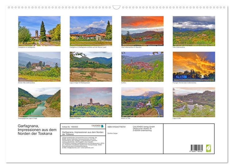 Produktbild: Garfagnana, Impressionen aus dem Norden der Toskana (Wandkalender 2026 DIN A2 quer), CALVENDO Monatskalender