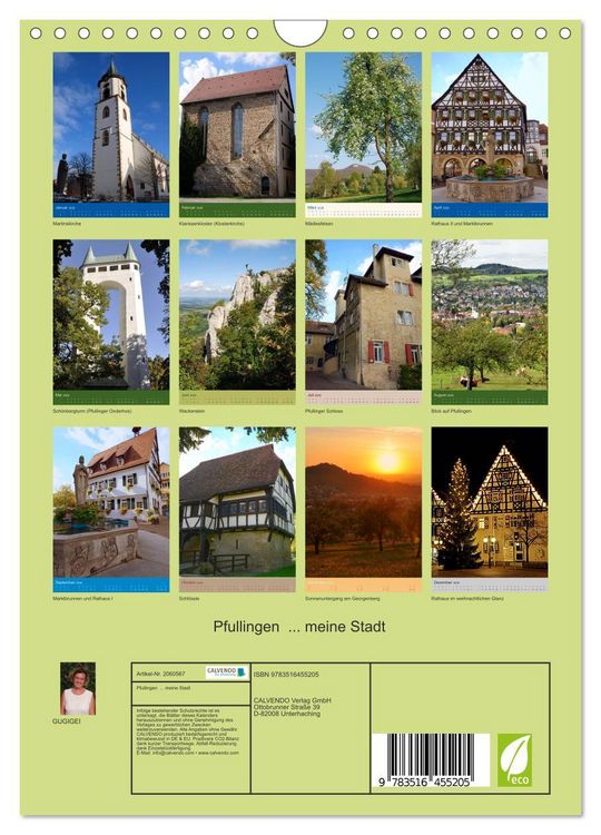 Produktbild: Pfullingen ... meine Stadt (Wandkalender 2026 DIN A4 hoch), CALVENDO Monatskalender