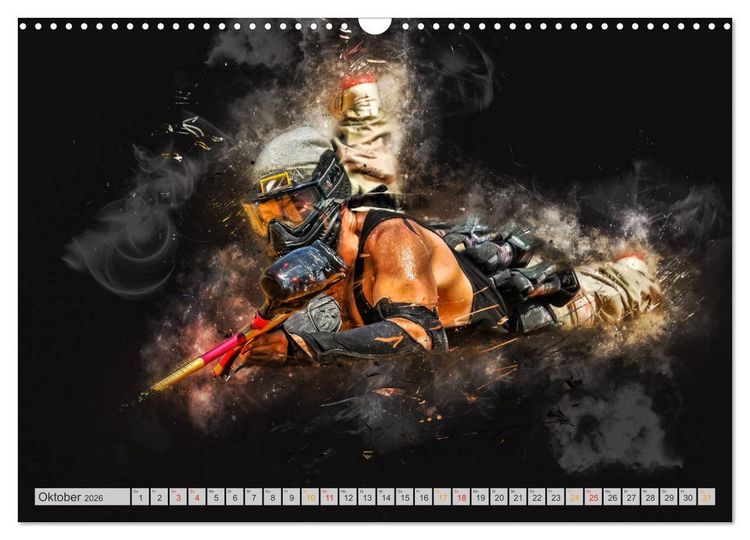 Produktbild: Paintball - extrem cool (Wandkalender 2026 DIN A3 quer), CALVENDO Monatskalender