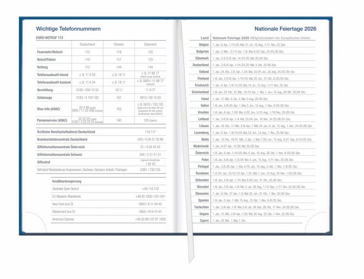 Produktbild: Wochen-Cheftimer A5, blau 2027