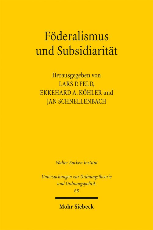 Produktbild: F&ouml;deralismus und Subsidiarit&auml;t