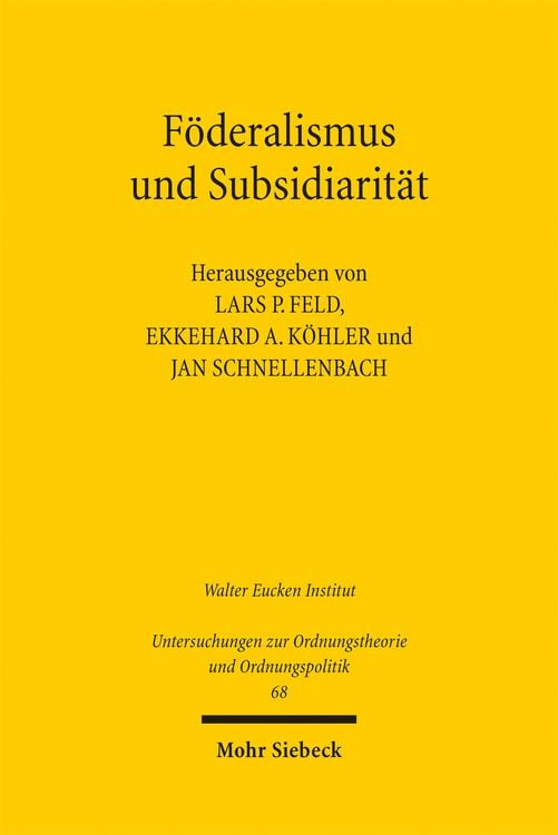 Produktbild: F&ouml;deralismus und Subsidiarit&auml;t